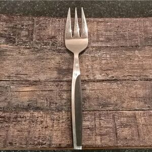 Vintage Mar-crest Ebony Elegance Atomic 2 Star Starburst Serving Fork Stainless